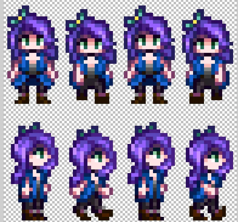 Stardew Valley Abigail Sprite Sheet Abigail Sprite Touchups Cp At ...