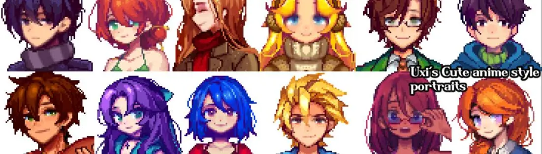 Uxi's cute anime style portraits at Stardew Valley Nexus - Mods and ...