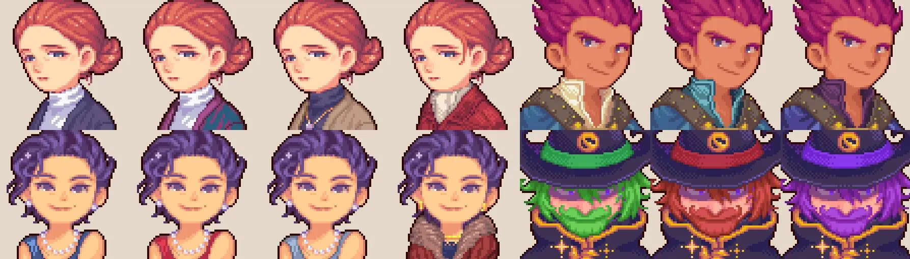 Nyapu S Portraits For Seasonal Outfits Stardew Valley Expanded Color Edit At Stardew Valley