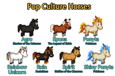 Premade horses from pop culture
