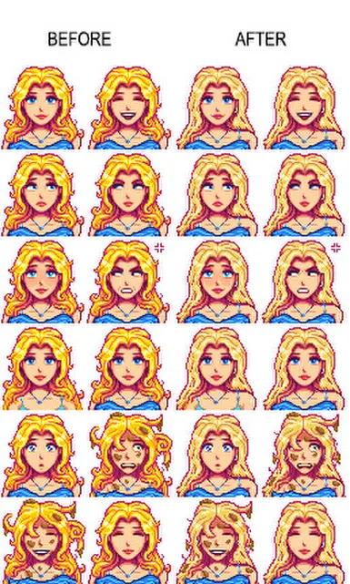 Haley portrait New haircut. at Stardew Valley Nexus - Mods and community