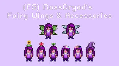 (FS) RoseDryad's Fairy Wings And Accessories