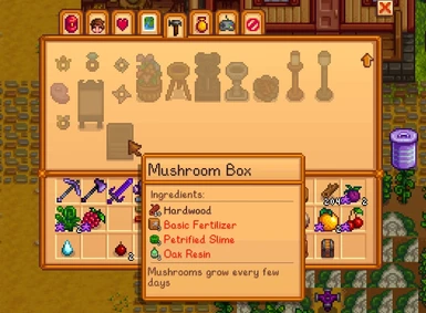 Craftable Mushroom Boxes