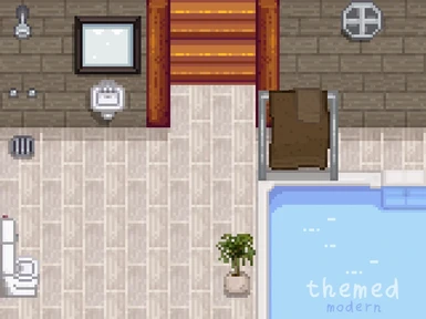 themed modern bathroom