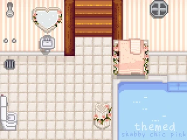 themed shabby chic pink bathroom