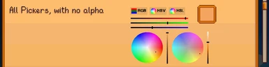 An option showing multiple color picker styles simultaneously