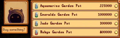 Some of the Domed Garden Pots buyable from the Dwarf