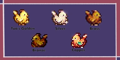 Golden chicken variations: themed around D&D metallic dragons!
