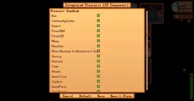 CP Component - Enable/Disable Minecarts