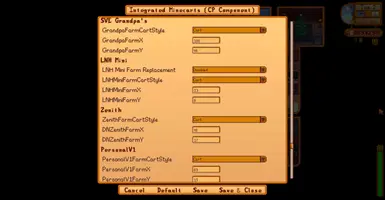 CP Component - Farm Specific Settings