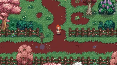 NEW - Dark Dirt Option with Vibrant Pastoral Simple Foliage Trees