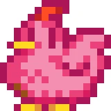 Pink chicken