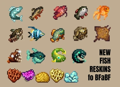 Fish and Aquarium reskin for -Better Fishing and Beach Foraging-