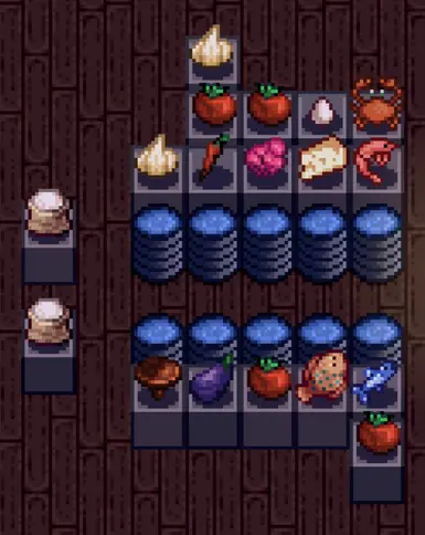 The ingrediences - the lowest one goes in first