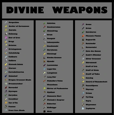 Weapons (Divine Weapons Addon)