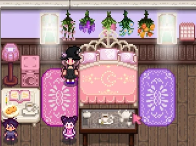 pink bed 