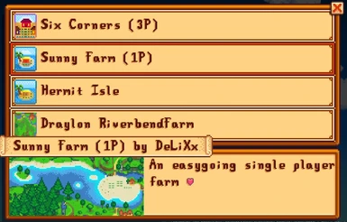 New Gamepad friendly custom farm selection UI