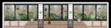 1.0.1 Animated - DAY - Conservatory S black Aqua(Rock) - DGA fish tank window add on - (Natural Aquarium Project - Fish Reskin)