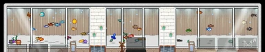 1.0.1 Animated - DAY - Conservatory L white Aqua(sand) - DGA fish tank window add on - (vanilla fish)