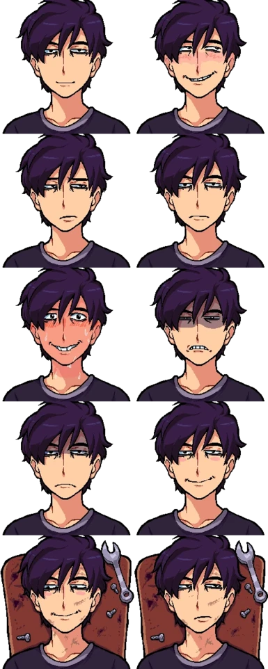 Variant Anime Portraits Mod for Stardew Valley | Stardew valley