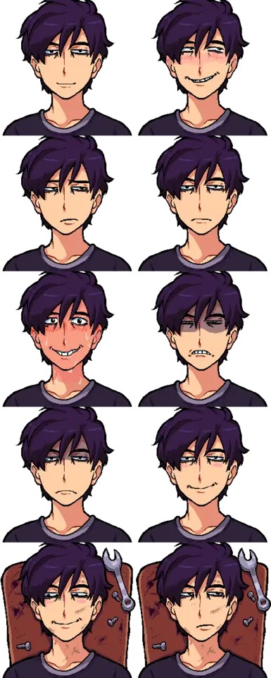 WIP Sebastian's portraits at Stardew Valley Nexus - Mods and community