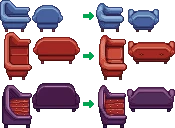 Furniture seats, all colour variants; 2.0.6