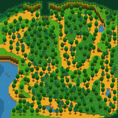 The ForestMountain Map (to the right of the forest and above the beach)
