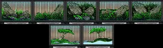 (2) Aquascape - rock 1 2 3 4 5 - tree 1 2 - nil/b/c