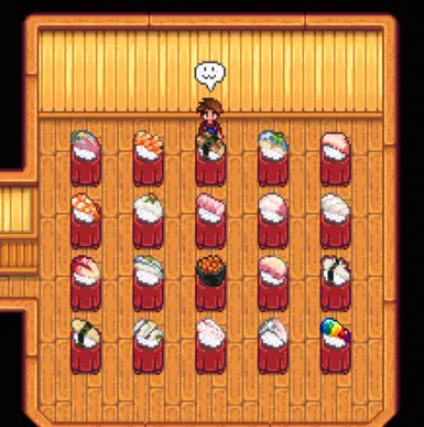 I'd screenshot them all but i'm kinda lazy so have a bunch of sushi in game!
