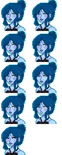 1.0 Blue Skin Blue Hair With Outline