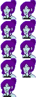 1.0 White Blue Skin Purple Hair With Outline