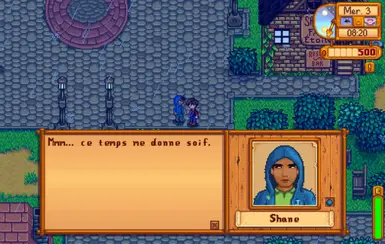 Shane - version moddée avec performance graphique max. Il met sa capuche lorsqu'il pleut.
