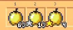 After harvest, 80 Crops = 63 normal, 13 silver, 4 gold. Level 1 Farming