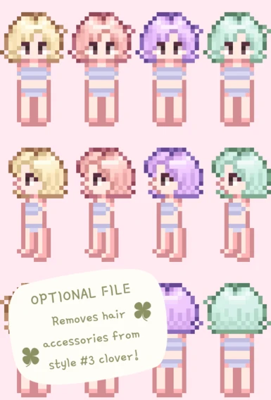 Optional File - Remove Hair Accessories #3 Clover