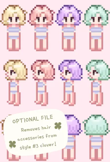 Optional File - Remove Hair Accessories #3 Clover