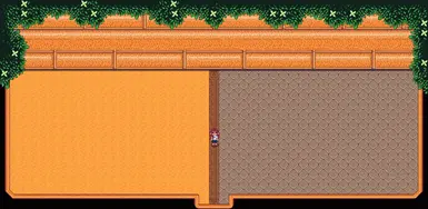 Left: Dirt floor option. Right: Grey floor option. 