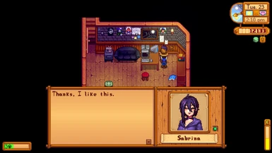 Sabrina liked gift