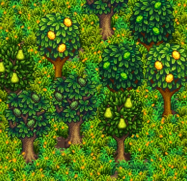 Hand-drawn tree sprites -- more coming in a future update