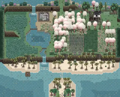 Added a fishing pier on the beach.