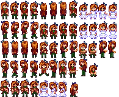 Abigail's custom sprites (resized so you can see them better)