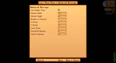 v1.1.0: advanced 'Original' config