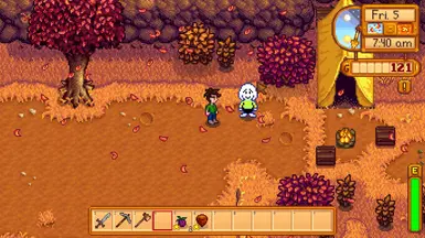 Asriel at tent