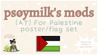 Palestine Poster and Flag Set for Alternative Textures
