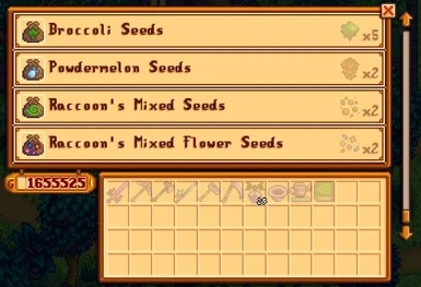 The new Mixed Seeds in the Raccoon's Wife Shop
