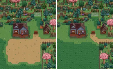 Configurable dirt patch for a designated farming area, with room for 6 iridium sprinklers