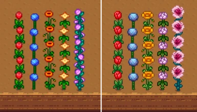 OPTIONAL FILE: Default Flower Colors uses default sprites from vanilla or Better Crops & Foraging (Colors cannot be changed)