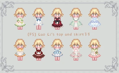 Luo Li's top and skirt35