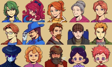 Fishking's All the villagers Portraits 1.6 Available