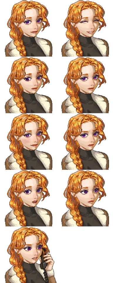 rosesong female HD Portraits - 1.6 Compatible at Stardew Valley Nexus ...