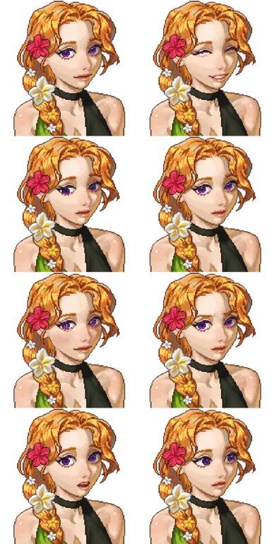 rosesong female HD Portraits - 1.6 Compatible at Stardew Valley Nexus ...